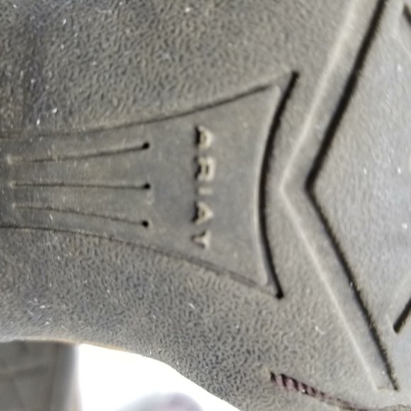 Ariat Kid's Brown Purple Leather Square Toe Mid-Calf Western Boots Size US 10 - Picture 7 of 12